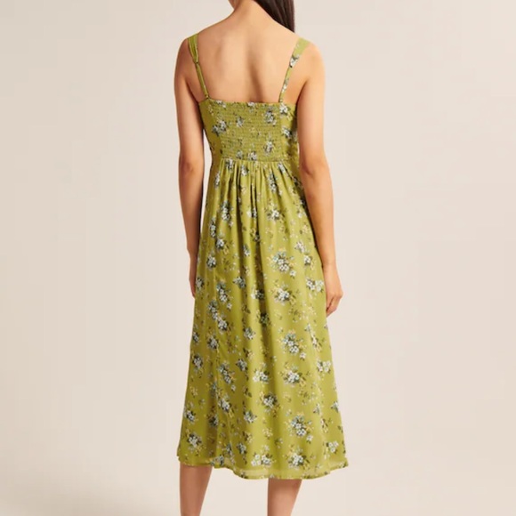 A&F Button-Through Slim Midi Dress - Picture 4 of 6